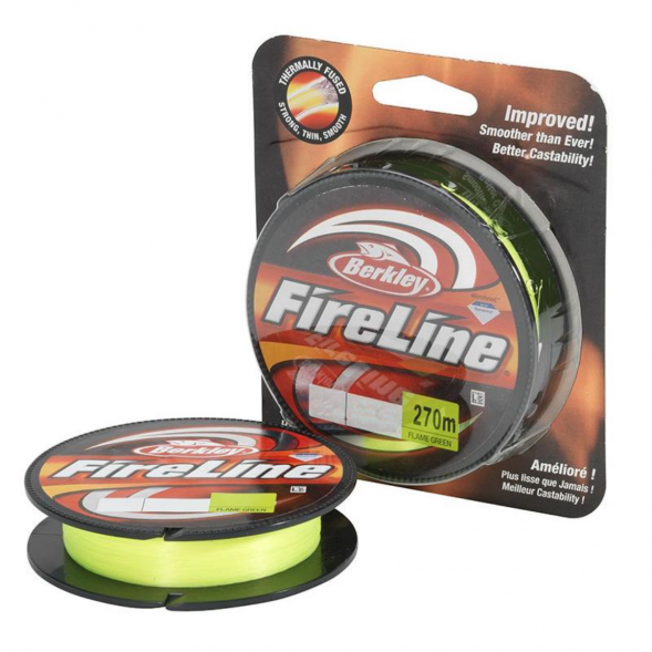 Леска Berkley FireLine 0,12mm 6,8kg 270m, Flame Green (зелёный неон) в Москве