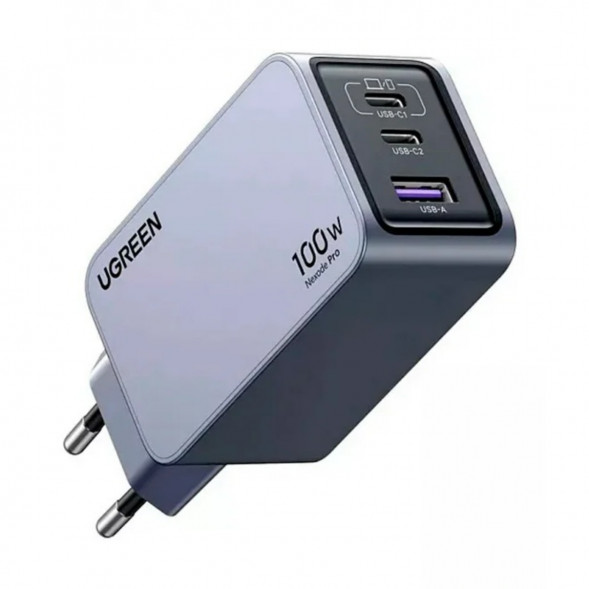 Сетевое зарядное устройство Ugreen GaN 100W USB-A + 2USB-C в Москве
