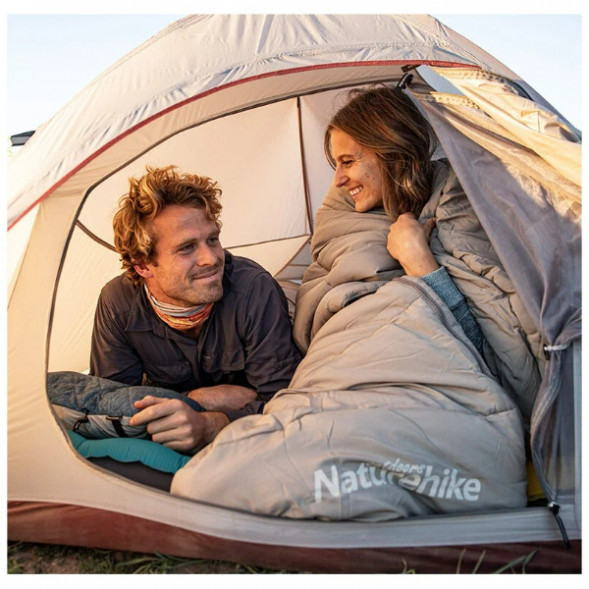 Спальный мешок Naturehike Envelope M180 (правый), зелёный в Москве