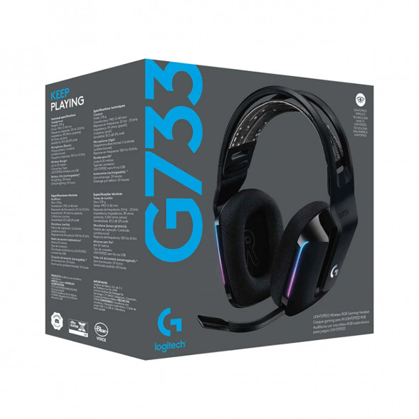 Игровая гарнитура Logitech G733 RGB Headset Wireless, Black в Москве