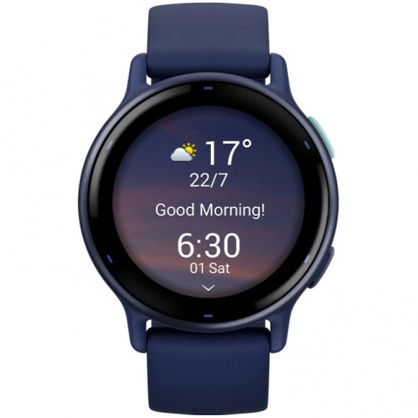 Умные часы Garmin Vivoactive 5, синие с металлически-синим безелем и силиконовым ремешком 010-02862-12 в Москве