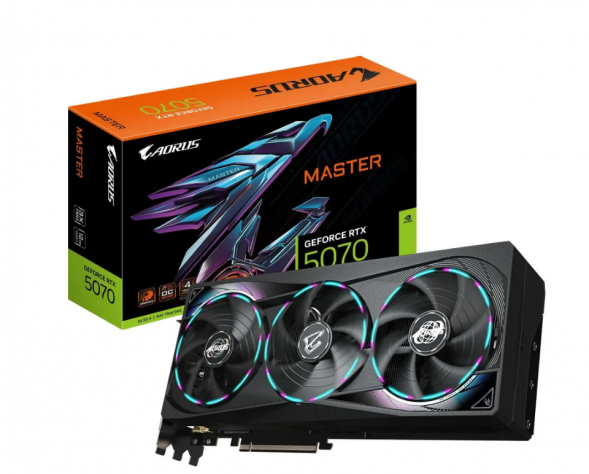 Видеокарта Gigabyte GeForce RTX 5070 AORUS MASTER, 12 ГБ GDDR7 в Москве