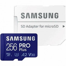 Карта памяти micro SDXC 256Gb Samsung PRO Plus U3 A2 V30 180/130MB/s