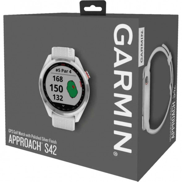 Умные часы для гольфа Garmin Approach S42, белый 010-02572-01 в Москве