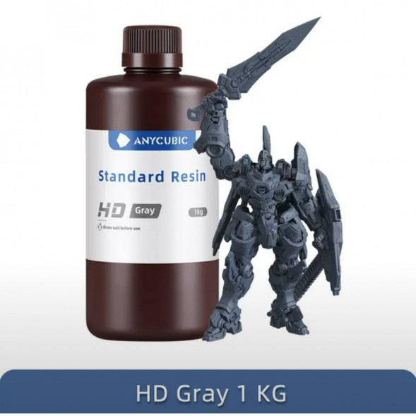 Смола для 3D печати ANYCUBIC Standart Resin HD Gray 1 Кг в Москве