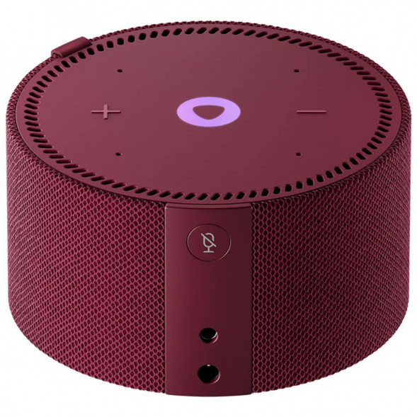 Умная колонка Яндекс Новая Станция Мини (с часами) - умная колонка с Алисой, красный гранат в Москве