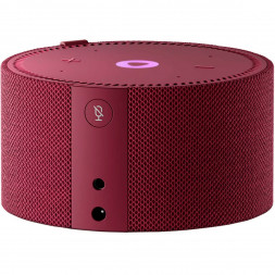 Умная колонка Яндекс Новая Станция Мини (с часами) - умная колонка с Алисой, красный гранат