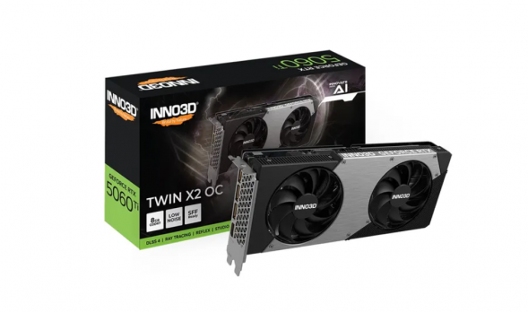 Видеокарта NVIDIA GeForce RTX 5060 Ti Inno3D Twin X2 OC 8GB N506T2-08D7X-193075N в Москве