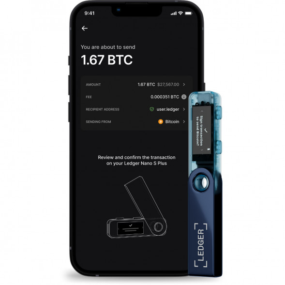 Криптокошелек Ledger Nano S Plus 1 шт., Neptune Blue в Москве