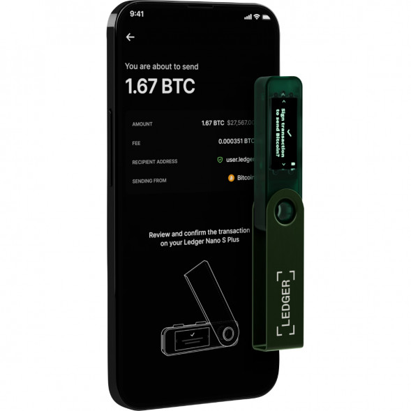 Криптокошелек Ledger Nano S Plus 1 шт., Emerald Green в Москве