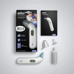 Ушной термометр Braun ThermoScan3 IRT3030, белый