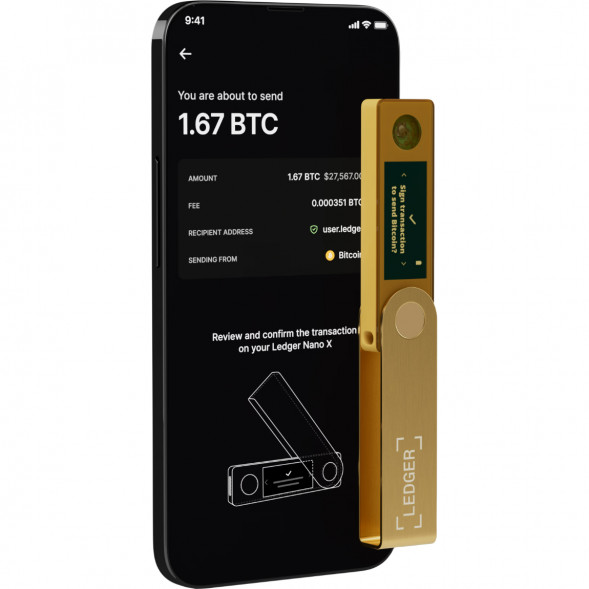 Аппаратный криптокошелек Ledger Nano X, Gold в Москве