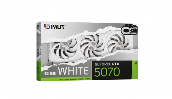 Видеокарта Palit NVIDIA GeForce RTX5070 WHITE OC 12ГБ GDDR7, OC в Москве
