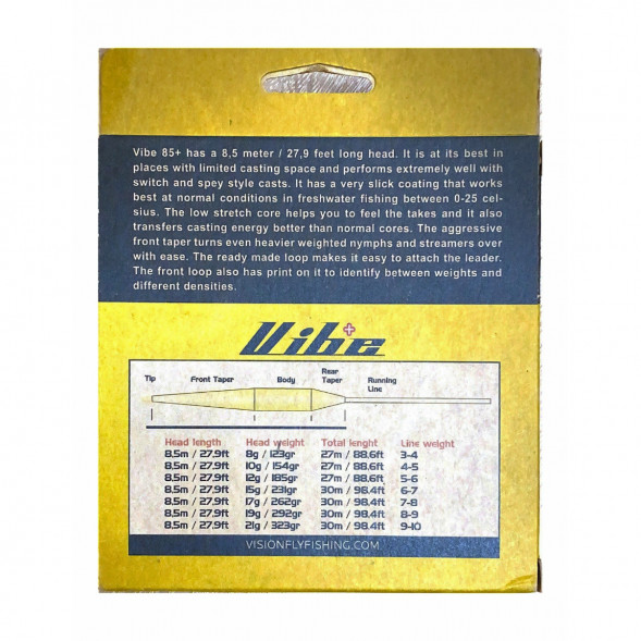 Рыболовный шнур Vision Vibe 85+ Rods 7-8 Floating Head Weight VKL7F в Москве