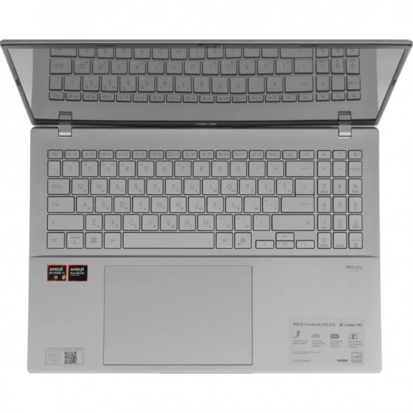 Ноутбук ASUS VivoBook S16 M3607KA-SH131 (16&amp;quot;, OLED, AMD Ryzen AI 5 330 2ГГц, 4 ядра, 16ГБ DDR5, 512ГБ SSD, AMD Radeon 820M, без ОС), серебристый в Москве