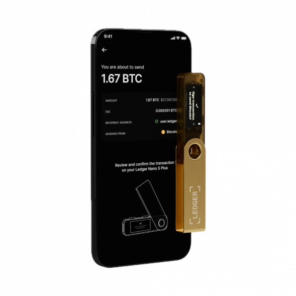 Криптокошелек Ledger Nano S Plus 1 шт., золотой в Москве