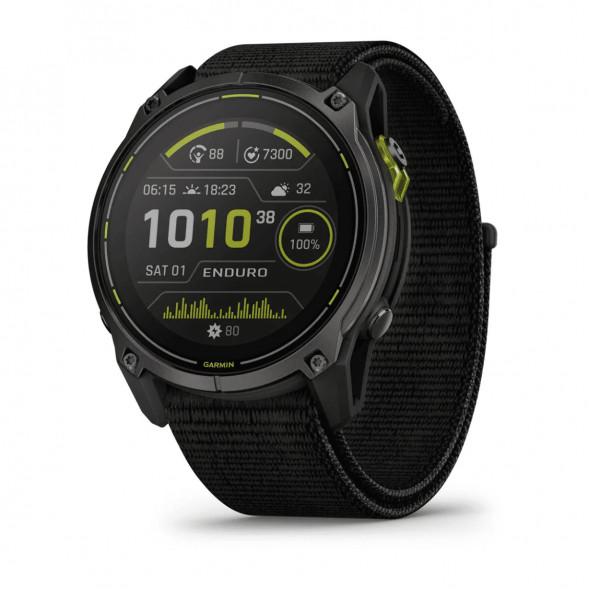 Умные часы Garmin Enduro 3 51mm Black с нейлоновым ремешком UltraFit 010-02751-01 в Москве
