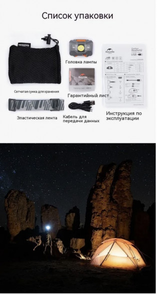 Налобный фонарь Naturehike TD-02, голубой в Москве