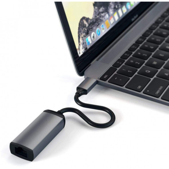 Адаптер Satechi USB-C - Ethernet ST-TCENM, серый космос в Москве