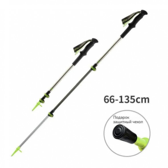 Треккинговая палка Naturehike 135 см, 1шт., серый/зеленый в Москве