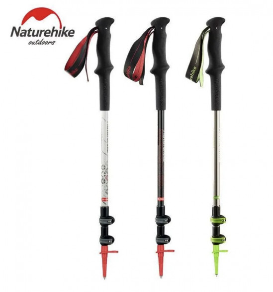Треккинговая палка Naturehike 135 см, 1шт., серый/зеленый в Москве