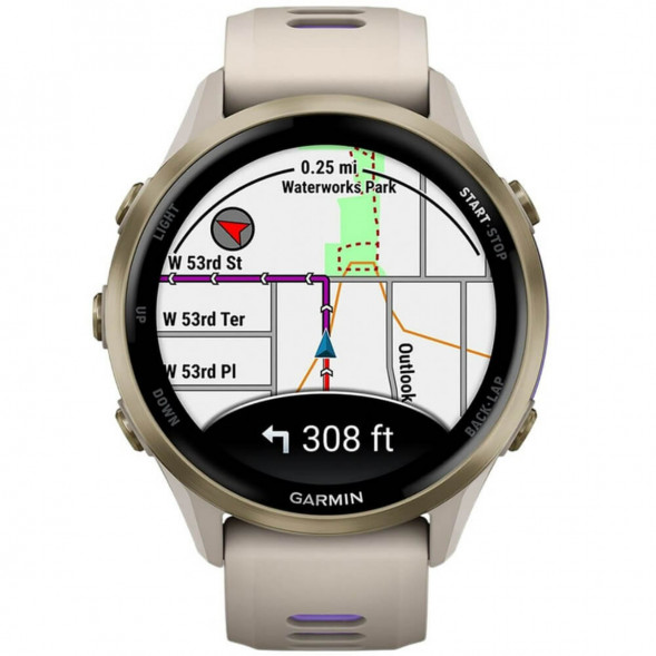 Умные часы Garmin Forerunner 970 Soft Gold Titanium/French Gray Translucent Indigo Band 010-02969-12 в Москве