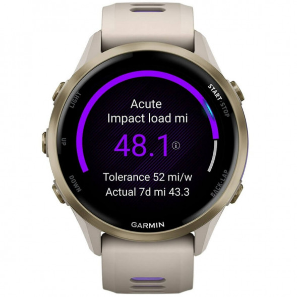 Умные часы Garmin Forerunner 970 Soft Gold Titanium/French Gray Translucent Indigo Band 010-02969-12 в Москве