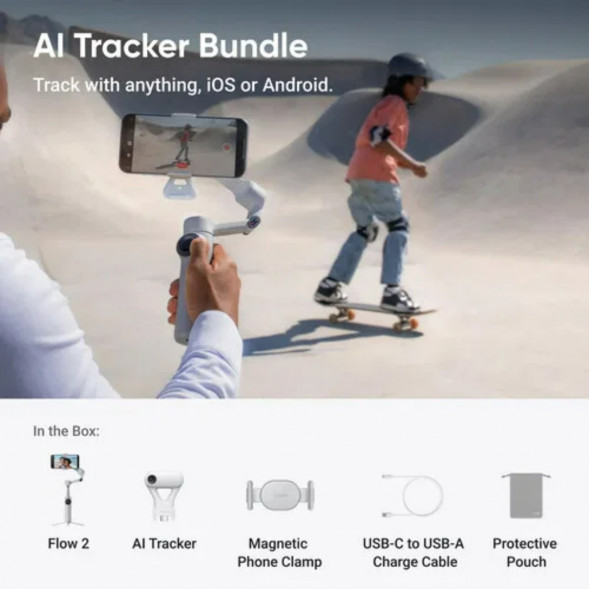 Стабилизатор Insta360 Flow 2 AI Tracker Bundle, Stone Gray в Москве