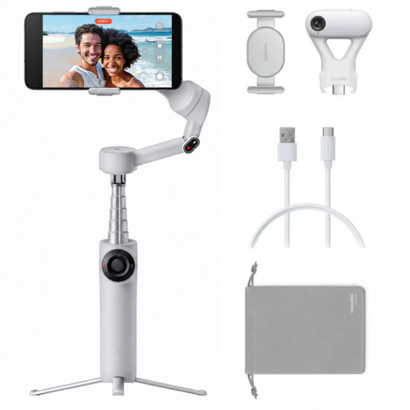 Стабилизатор Insta360 Flow 2 AI Tracker Bundle, Stone Gray в Москве