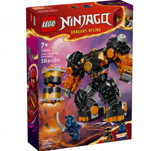 Конструктор LEGO Ninjago 71806 Элементальный земной робот Коула в Москве