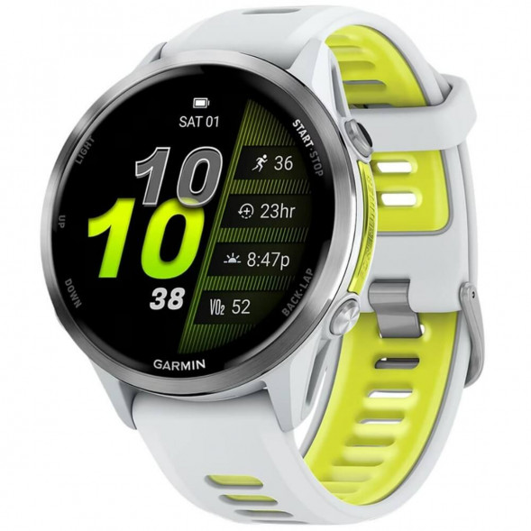 Умные часы Garmin Forerunner 970 Titanium Whitestone/Translucent Amp Yellow Band 010-02969-11 в Москве