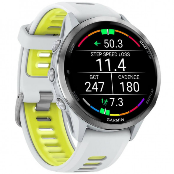 Умные часы Garmin Forerunner 970 Titanium Whitestone/Translucent Amp Yellow Band 010-02969-11 в Москве