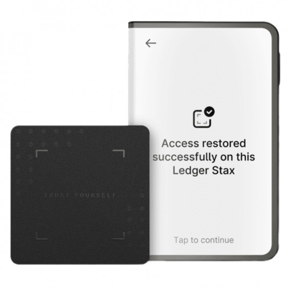 Аппаратный холодный криптокошелек Ledger Stax c чехлом Magnet Shell Black + Recovery Key в Москве