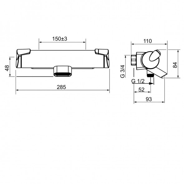 Термостатический смеситель для душа Oras Oras Optima ECO (7140), хром в Москве