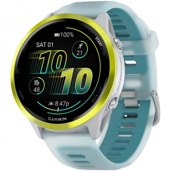 Умные часы Garmin Forerunner 570 47 мм Amp Yellow Aluminium/Translucent Whitestone/Turquoise 010-02971-01 в Москве
