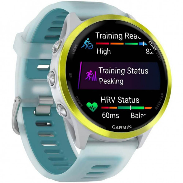 Умные часы Garmin Forerunner 570 47 мм Amp Yellow Aluminium/Translucent Whitestone/Turquoise 010-02971-01 в Москве