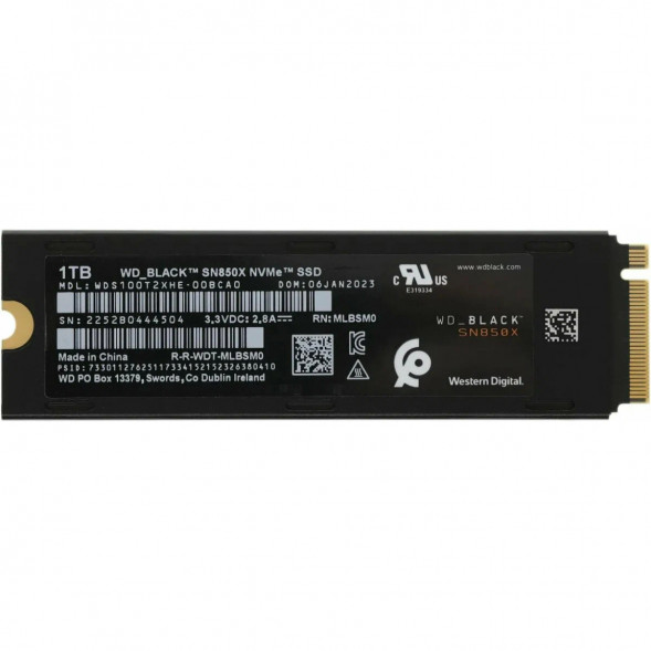 SSD накопитель Western Digital WD Black SN850X NVMe, 1TB (WDS100T2XHE) в Москве
