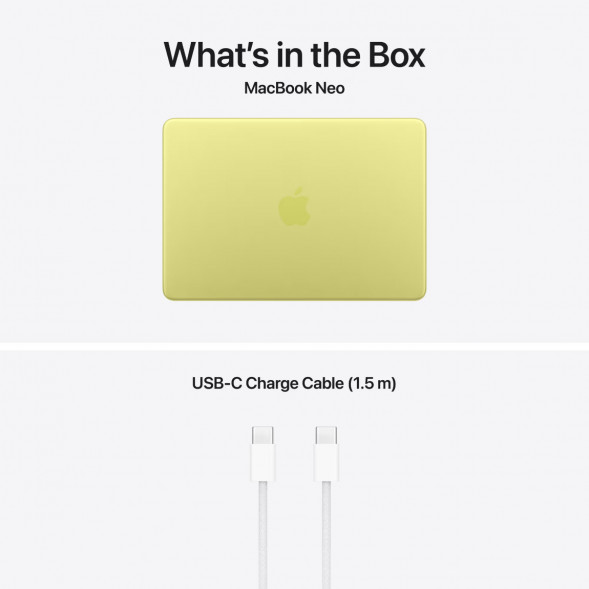 Ноутбук Apple MacBook Neo MHFD4 (A18 Pro 5-Core GPU, 8/256GB), Желтый/Citrus в Москве