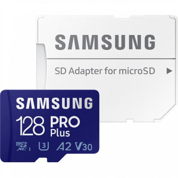 Карта памяти micro SDXC 128Gb Samsung PRO Plus U3 A2 V30 180/130MB/s (MB-MD128G-K) в Москве
