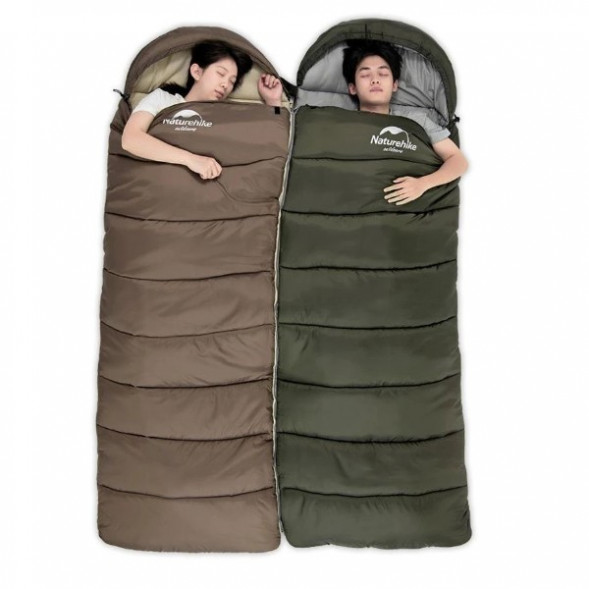Спальный мешок Naturehike U350S (Левый), коричневый в Москве