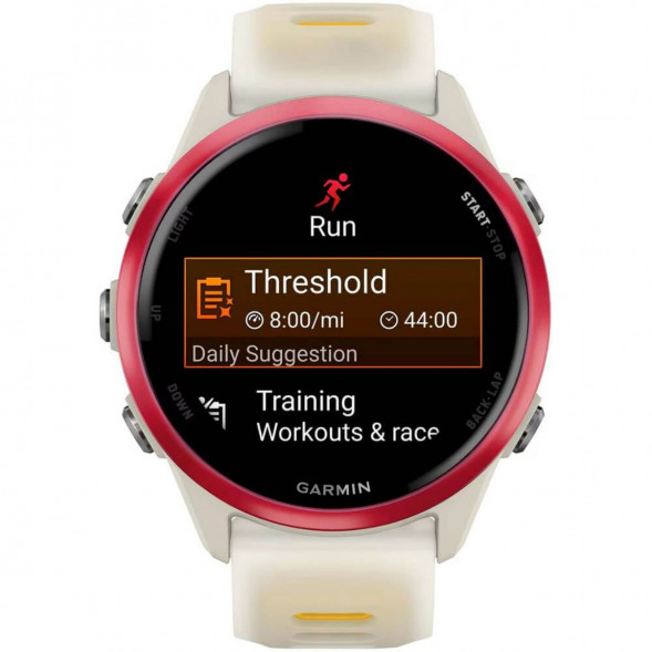Умные часы Garmin Forerunner 570 42 мм Raspberry Aluminium/Translucent Bone/Mango 010-02970-02 в Москве