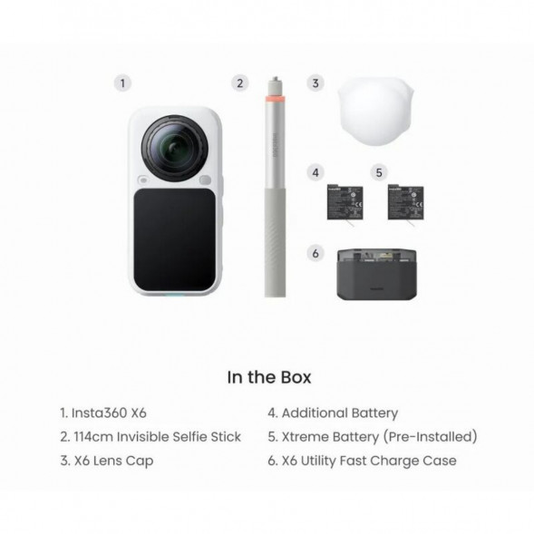 Экшн-камера Insta360 X6 Essentials Bundle, White в Москве