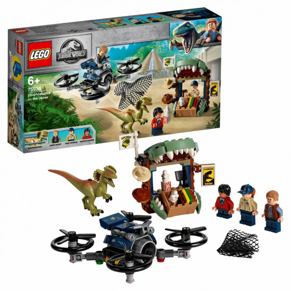 Конструктор LEGO Jurassic World 75934 Побег дилофозавра в Москве
