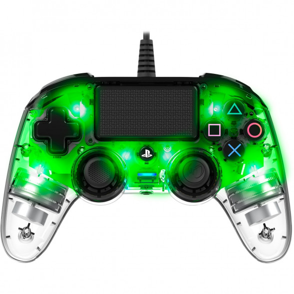 Геймпад проводной Nacon Illuminated Compact PS4, зеленый в Москве