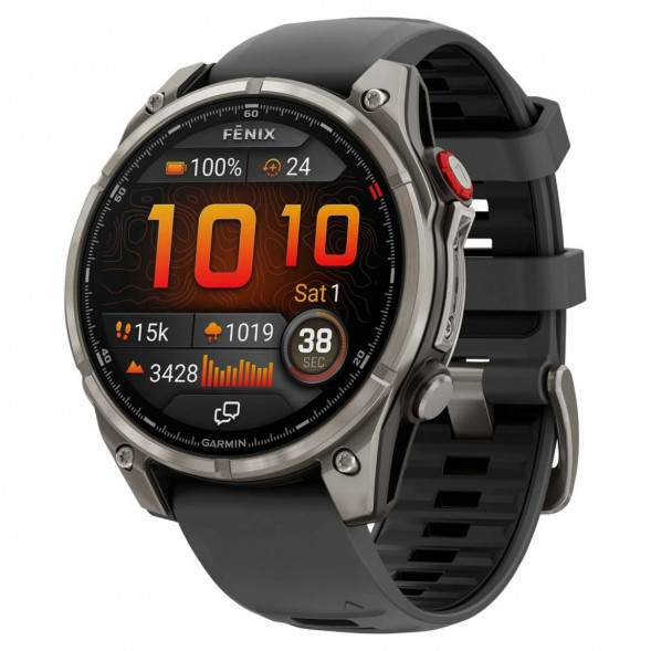 Умные часы Garmin Fenix 8 PRO, 47 мм, AMOLED, Sapphire, Titanium with Graphite/Black Silicone Band 010-03198-10 в Москве