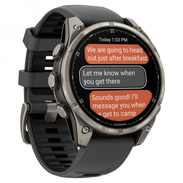 Умные часы Garmin Fenix 8 PRO, 47 мм, AMOLED, Sapphire, Titanium with Graphite/Black Silicone Band 010-03198-10 в Москве