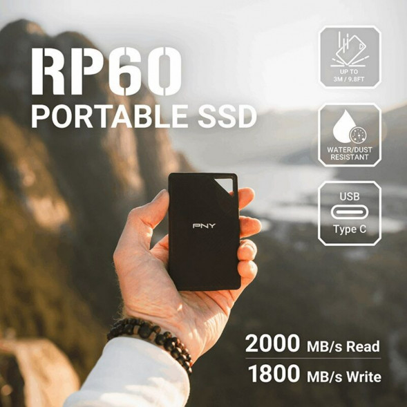 Внешний диск SSD PNY RP60 (PSDOGS3060-1TB-RB), 1TB в Москве