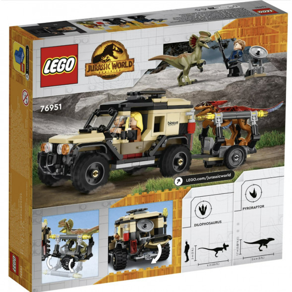 Конструктор LEGO Jurassic World 76951 Перевозка пирораптора и дилофозавра в Москве
