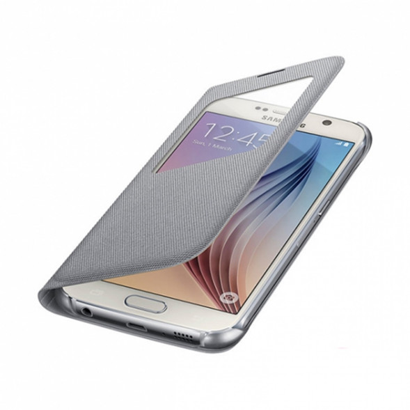 Чехол для Samsung Galaxy S6 S-View Cover (EF-CG920BSE), Silver в Москве