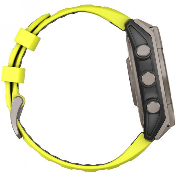 Умные часы Garmin Fenix 8, 51 мм, Solar, Sapphire Titanium with AMP Yellow/Graphite Silicone Band 010-02907-20 в Москве